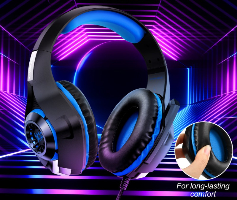 Ігрова гарнітура Kotion Each GS400 з мікрофоном і LED-підсвічуванням для ПК, PS4 та PS5